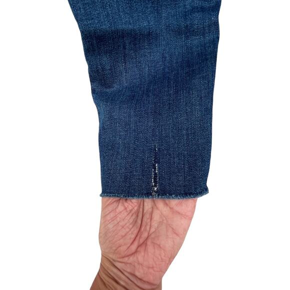 MOTHER Jeans The Stunner Ankle Fray Blue Whatcha Got Cooking Wash - Picture 13 of 13